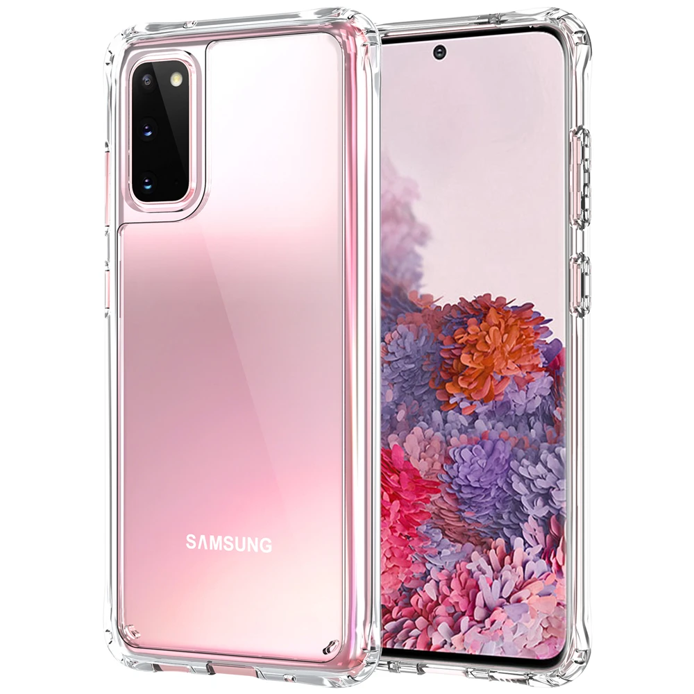 Усиленный прозрачный чехол на самсунг Galaxy S20 Ultra S10e S10 S9 Plus Note 10 9 8 Жесткий Чехол