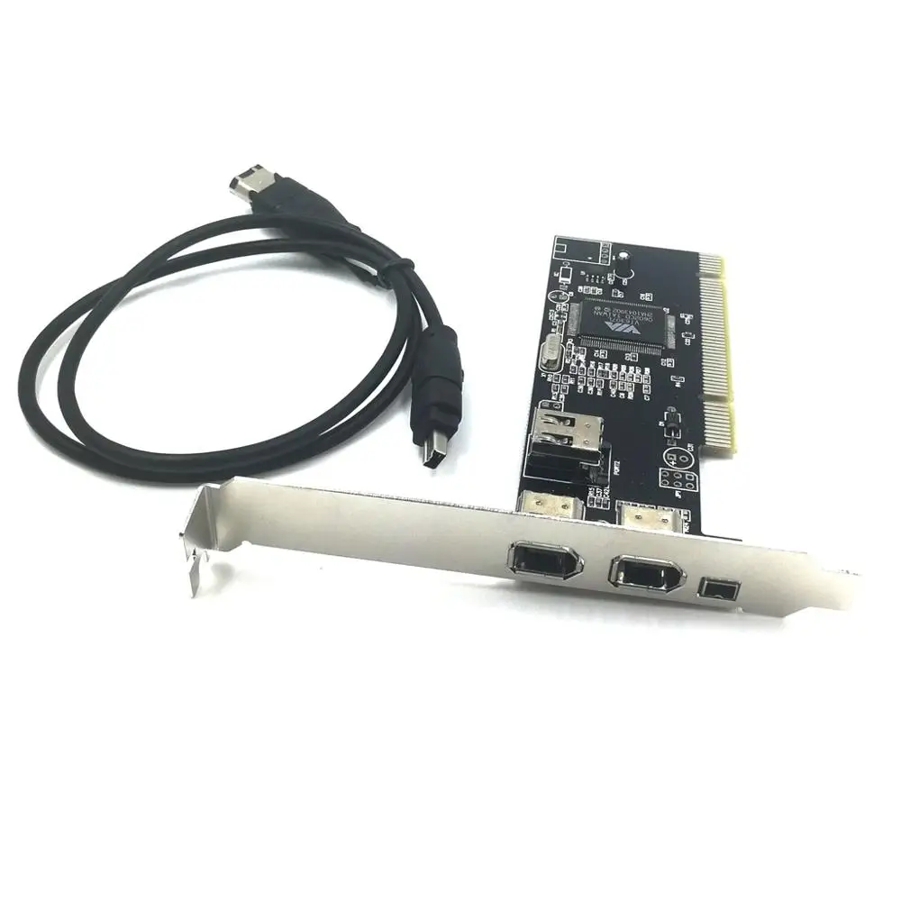 3 порта (2x6 pin 1x4 pin) IEEE 1394 Firewire карта PCIe 800 адаптер для Windows 10 с тонким кронштейном и