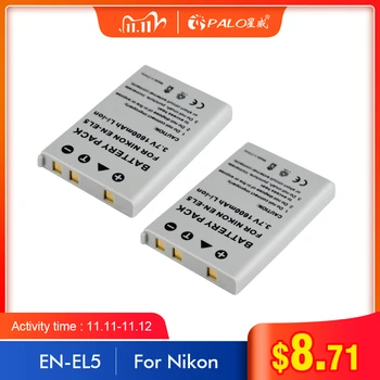 

PALO 1600 mAh EN-EL5 EN EL5 ENEL5 Digital camera Battery for Nikon Coolpix P4 P80 P90 P100 P500 P510 P520 P530 p5000 P5100 5200