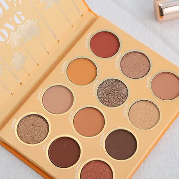 

Givenone 12 Colors Sunset Eye Shadow Palette Nude Shimmer Pigment Professional Make Up Eye Shadow Powder Smoky Beauty Eyeshadow