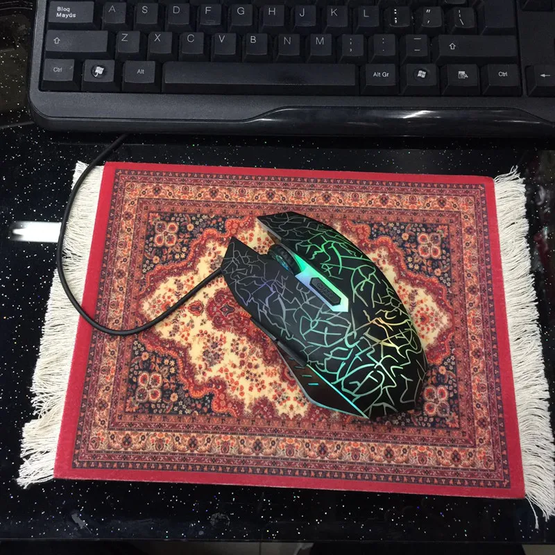 Персидский мини тканый коврик для мыши Ретро стиль ковер узор чашка коврик для мыши с Fring домашний офисный стол Декор Ремесло