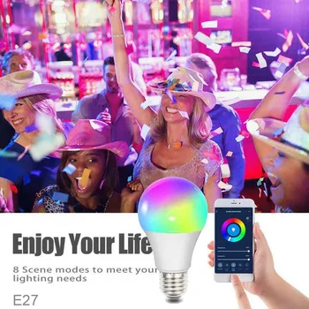 

E27/B22/E14 Smart WiFi Light Bulbs LED Colorful Lamp for Alexa Google Home J99Store