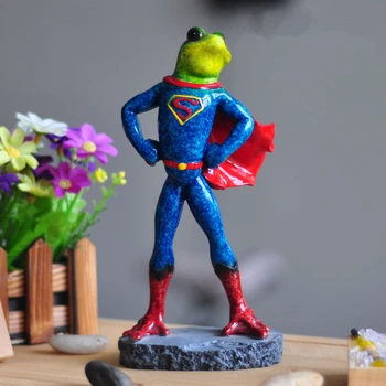 

MODERN HOME DECORATION ACCESSORIES BIZARRE SUPER FROG ORNAMENTS STATUE SCULPTURE RESIN FUNNY FROG STATUE HOME DECORATION