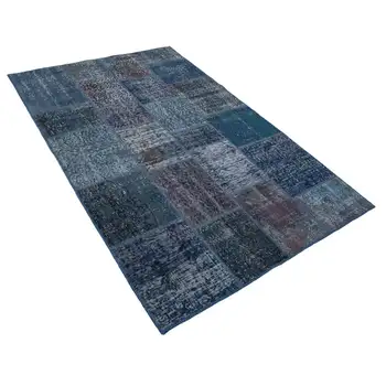 

134x203 Cm Blue Handmade Patchwork Rug-4x7 Ft