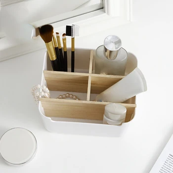 

5 Grids Home Cosmetic Storage Box Multi-Function Storage Box TV Air Conditioner Remote Control Organizer Practical Tissue Box