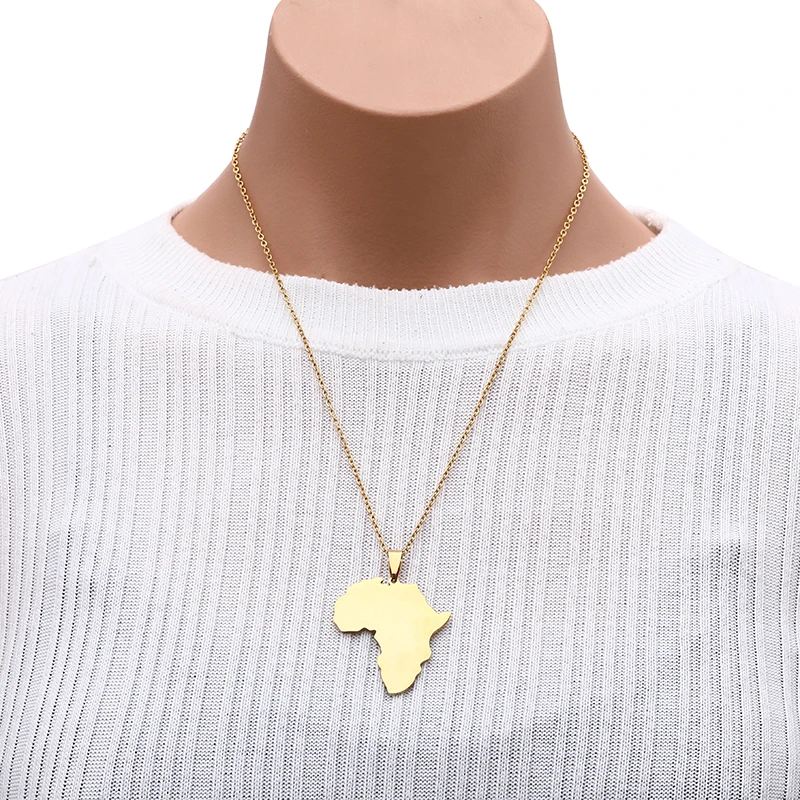 Wholesale African Map Gold Plated Pendant Necklace Silver/Gold Ethiopian  Jewelry For Women And Men Hip Hop Gift With From Vivian5168, $17.09 |  DHgate.Com