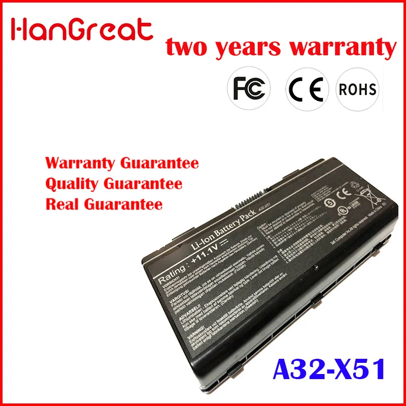 HanGreat Новый аккумулятор для ноутбука Asus A32-X51 A32-T12 90-NQK1B1000Y X58 T12 T12C X51H X51C X51R X58C X58L X51L |