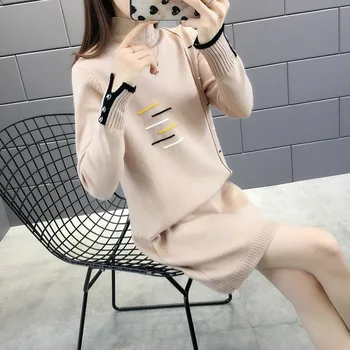 

2020 9394 real shot new middle and long sleeve color matching set half high collar knitwear 54 -- 2 / F, 6 rows, 3 shelves