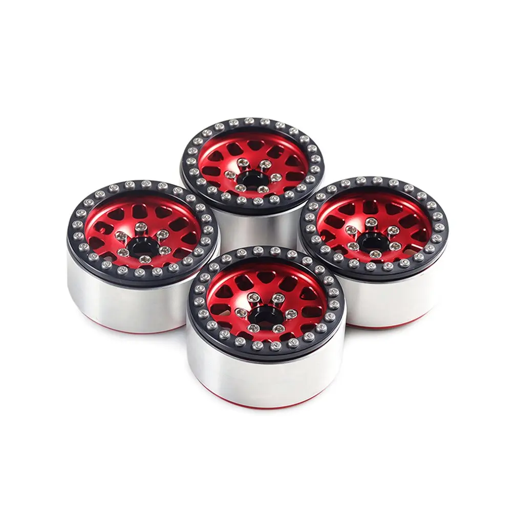 

4PCS 1.9-inch Heavy Duty Metal Tire Hub Wheels Rim Set For 1:10 RC Crawler SCX10 90046 TRX4 D90 Car Crawler Truck Accessories