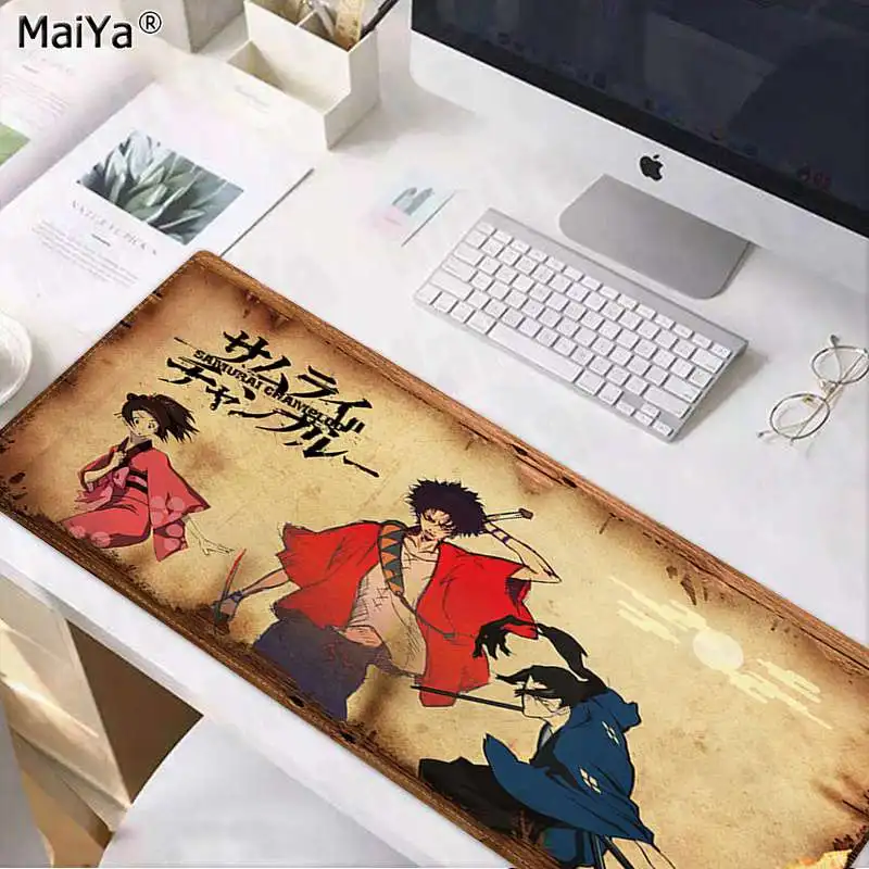 Lock Edge 40X90cm Maiya японский меч самурая шампуло Подгонянные коврики для мыши компьютерный ноутбук коврик для мыши большой коврик для мыши клавиатуры коврик - Цвет: Lock Edge 40X90cm