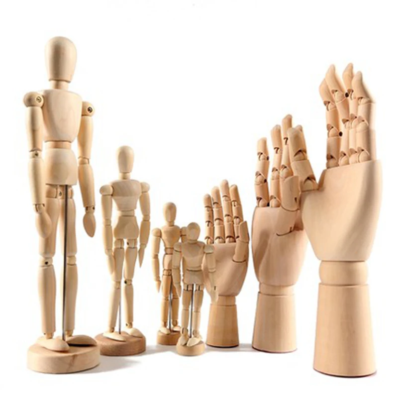 Wooden Mannequin 14 Rotatable Joint Drawing Mannequin Human Body  Proportions Portable Art Mannequin For Artist For Sketching 5.5in(14cm)