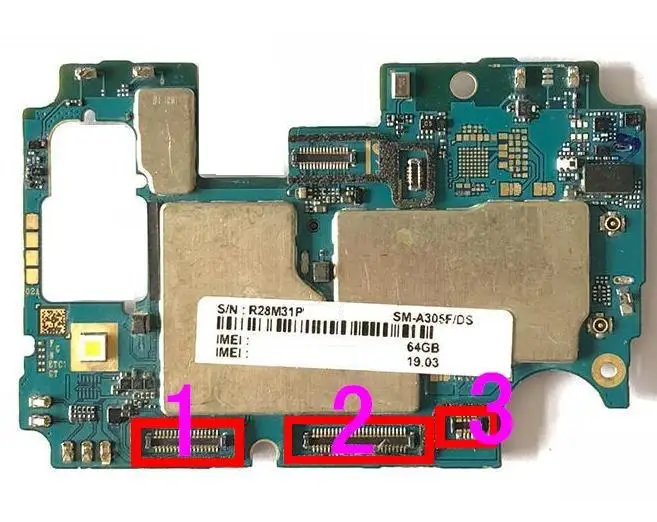 5 -- 50 шт./лот для Samsung A30 A305 A305F ЖК-дисплей FPC / USB зарядное устройство штекер/батарея