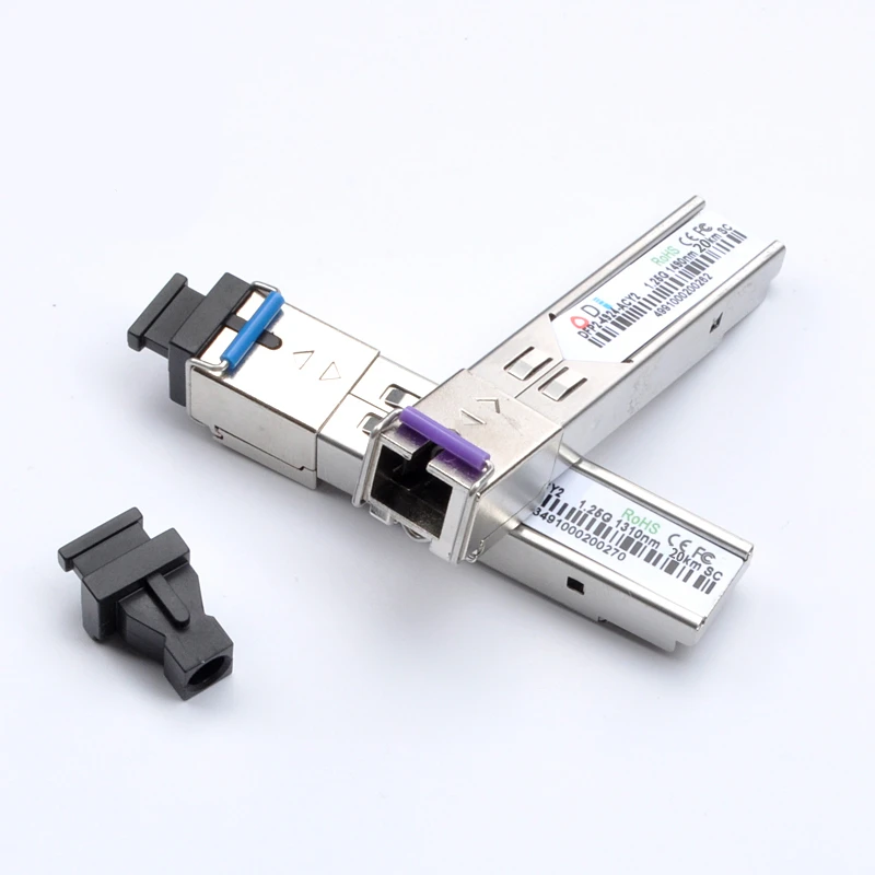 SC SFP волоконно-оптический модуль промышленного класса-40~+ 80 по Цельсию 1.25G20KM 1310/1550nm одиночный SFP Совместимый оптический модуль 5 пар