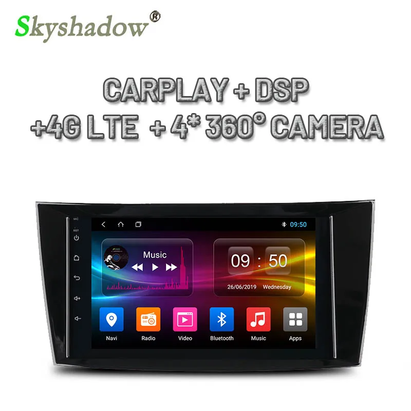 DSP ips 360 панорамная камера Android 9,0 4G+ 64G Автомобильный dvd-плеер gps карта Радио Bluetooth wifi для Benz W211 CLS W219 CLK W209 W463