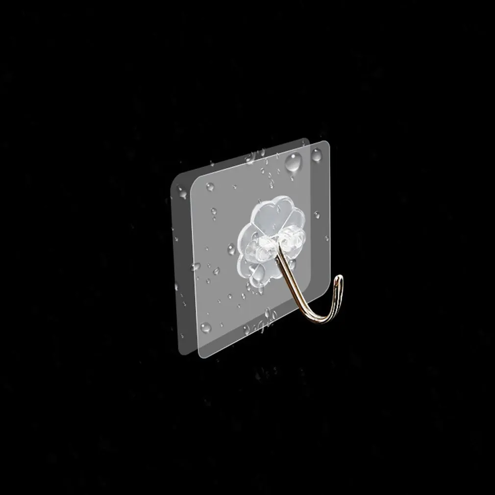 Multi-Purpose Home Towel Rack Transparent Pasted Hooks Bathroom Kitchen Wall Door Holder Hanger Hook Organizer | Дом и сад