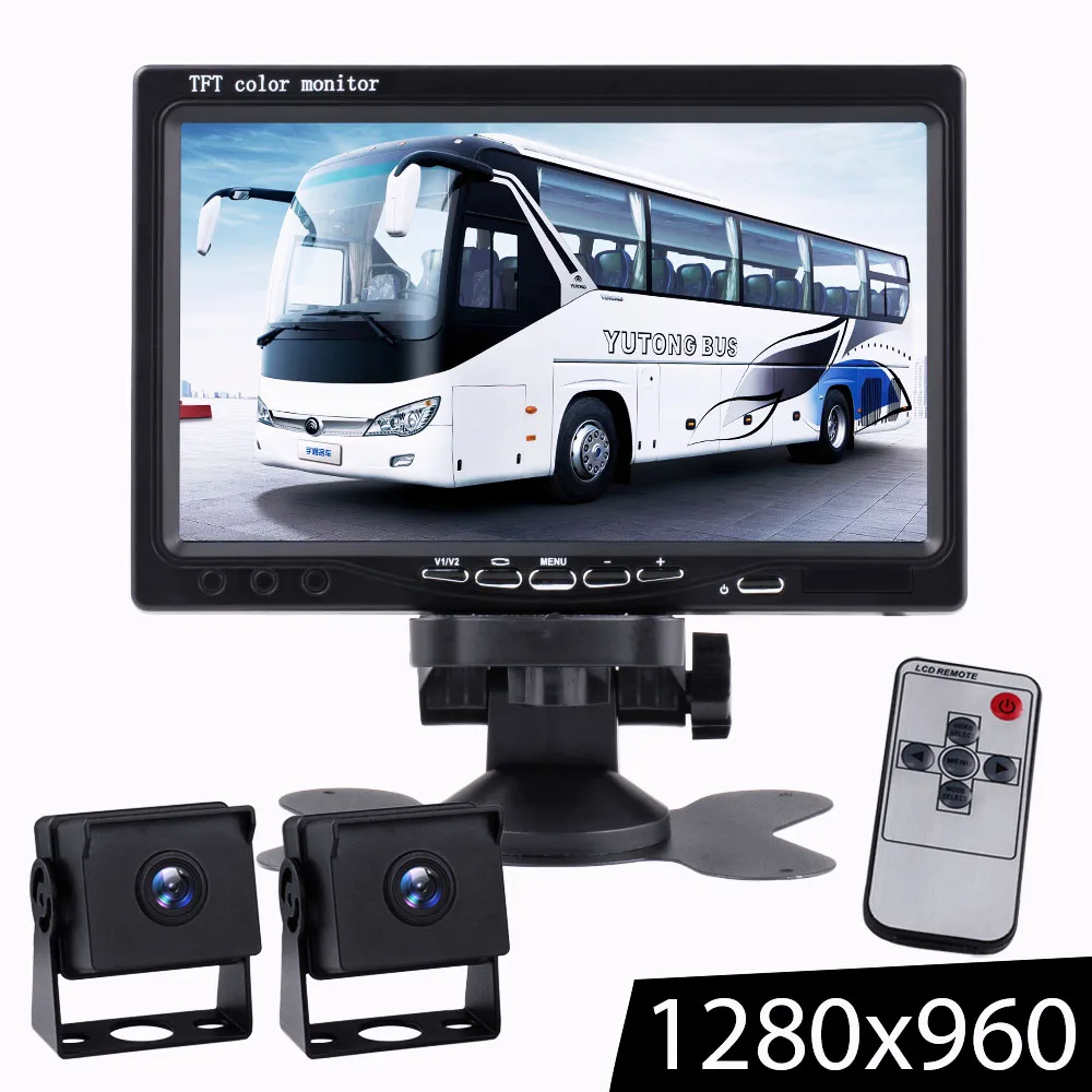 

7inch TFT LCD Wired Car Monitor HD Starlight Night Vision Definition Wired Reverse Camera Parking System Truck Rearview Monitors