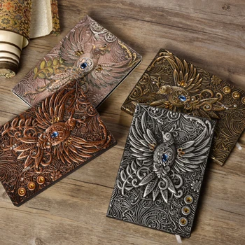 

2020 New Arrive Notebook Vintage Retro The Phenix Long Live Bird Theme Lined Paper Diary Book Planner Notepad School Stationery