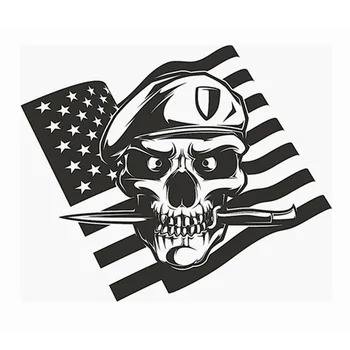

Skull Dagger US Flag Soldier Sticker Punk Death Decal Devil Name Car Art Wall Decals Parede Decor Mural Mercenary Sticker Decal