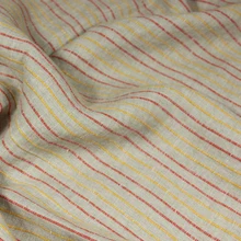 Высокое качество чистый Лен Ткань высокого класса пряжа окрашенная в полоску рубашка, юбка и халат льняная ткань