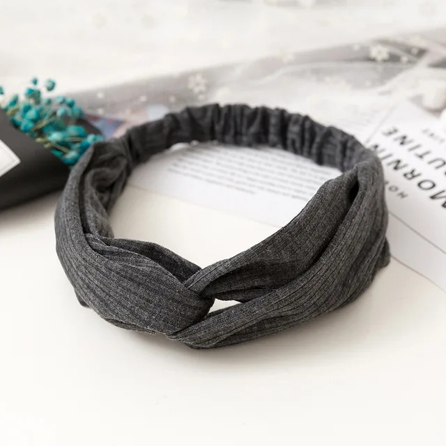 Women Cross Solid color Hair Bands Girls Print Flower Headbands Fashion Turban Make up Hair Accessories FD127 ZZFD6