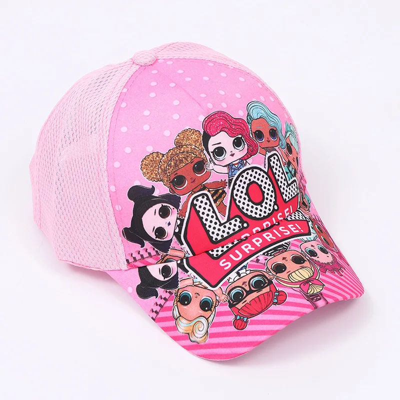 Surprise Girls Premium Baseball Cap for Summer Official Product Kids Sun Hats with LOL Dolls in Pink Blue Sparkly Glitter L.O.L 