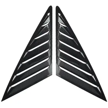 

For Audi A6 S6 2012-2018 Carbon Fiber Side Window Louver Car Vent Triangle Shutters Air intake Trims Side Vent Window Cover