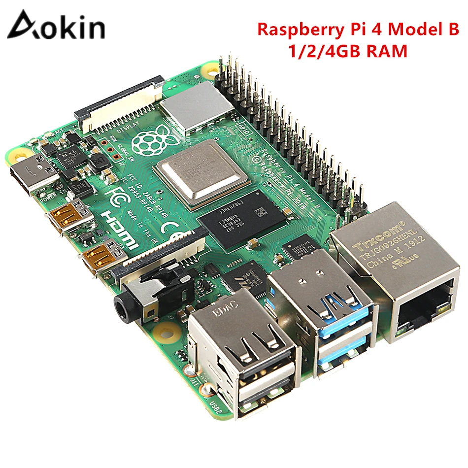  Newest Raspberry Pi 4 Model B 1gb 2gb 4gb Ram Bcm2711 Quad Core Cortex-a72 Arm V8 1.5ghz Support 2.