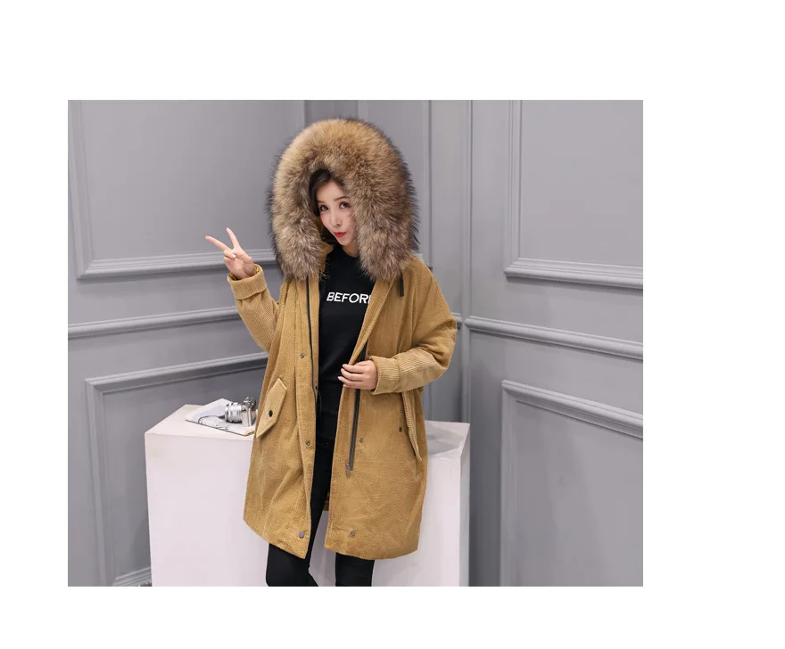 Tcyeek/Зимний женский пуховик + большой енот мех с капюшоном 2019 корейский 90% утиный пух пальто Женская куртка Hiver Casaco LW1279
