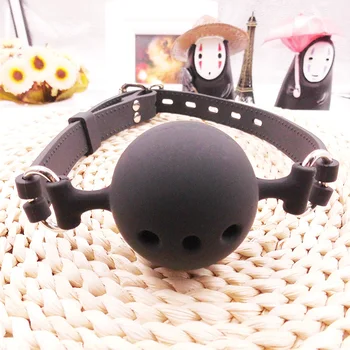 Fetish Extreme Full Silicone Breathable Ball Gag,bondage open Mouth Gags,Adult Sex Toys For Couple adult game Size S M L 5