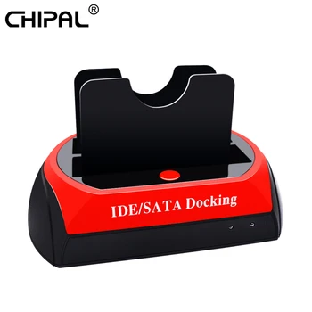 

CHIPAL ALL in One HDD Docking Dual SATA IDE to USB 2.0 Dock Station HD 2.5 3.5 External Hard Drive Box Enclosure Case Adapter