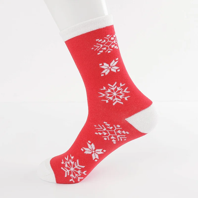 smt-142-6 1 pair Casual Women Christmas socks Funny Cartoon Snowman Santa Claus elk flake socks Cotton Christmas Gift for women - Цвет: smt-142-6