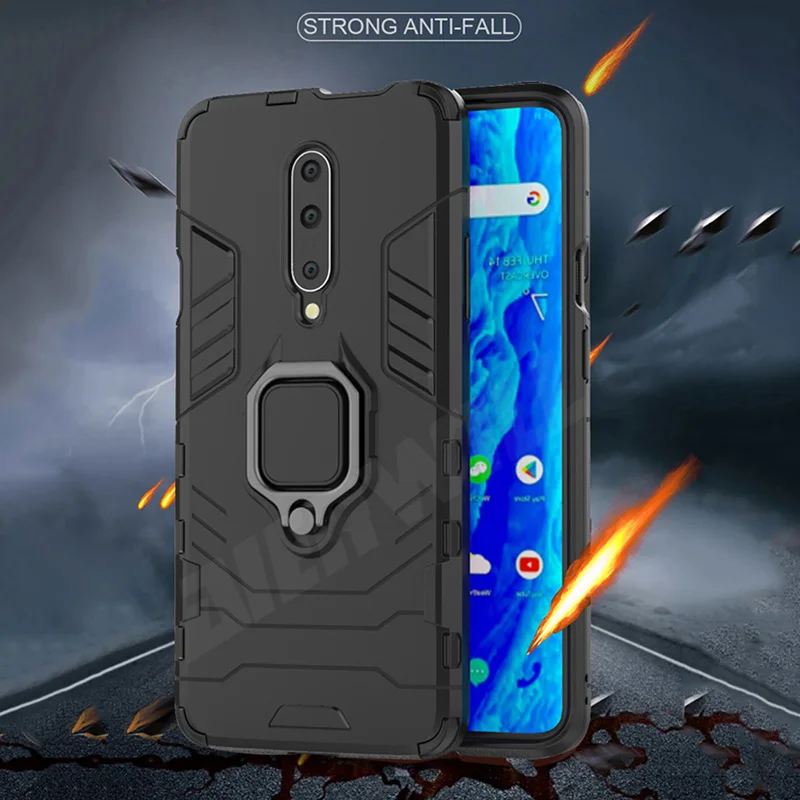 Кольцо Броня чехол для Oneplus 7 pro Чехол кольцо магнитный автомобильный защиты