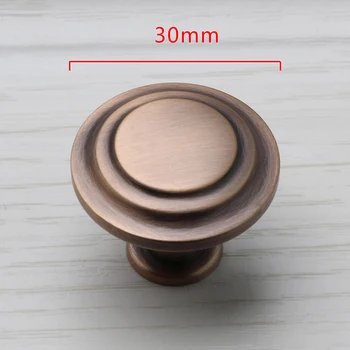 Retro Kitchen Knobs 30mm Cupboard Door Handles Zinc Alloy Vintage Wardrobe for Furniture Handle Drawer Cabinet Pulls Accessories