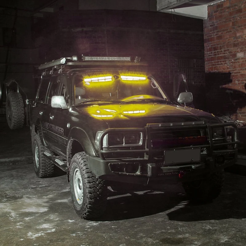 Желтый) 32LED козырек светильник s 15 флэш-узоры аварийный стробоскоп светильник s лобовое стекло раздельный монтаж светильник бар правоприменение Hazard Wa