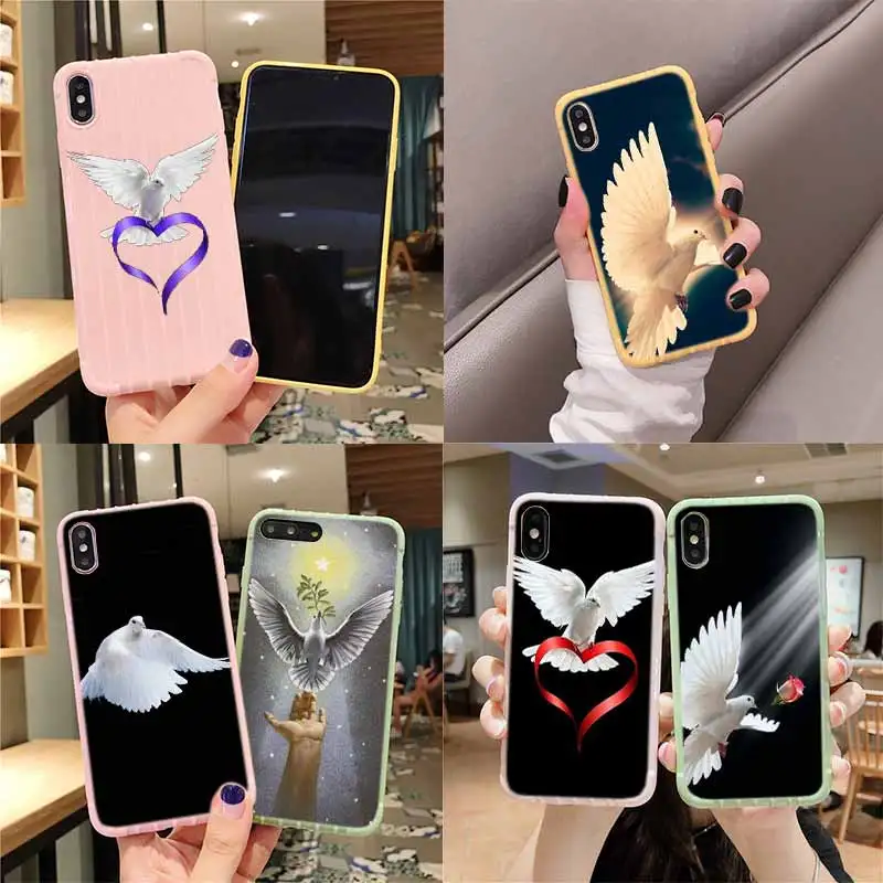Pigeon of peace Trolley Suitcase Texture Smart Phone Case For IPhone 11 Pro Max X XR XS MAX 8 7 6S Plus Baseus SE 2020 | Мобильные