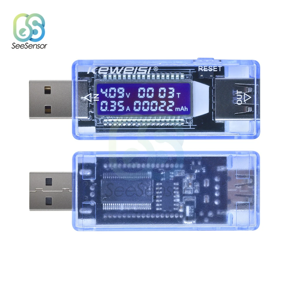 USB-тестер для аккумуляторов вольтметр внешний аккумулятор диагностический