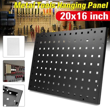 

500x400mm Wall-Mounted Hardware Tool Hanging board Hole Plate Hook Parts Storage Garage Unit Shelving Tool Organize Box
