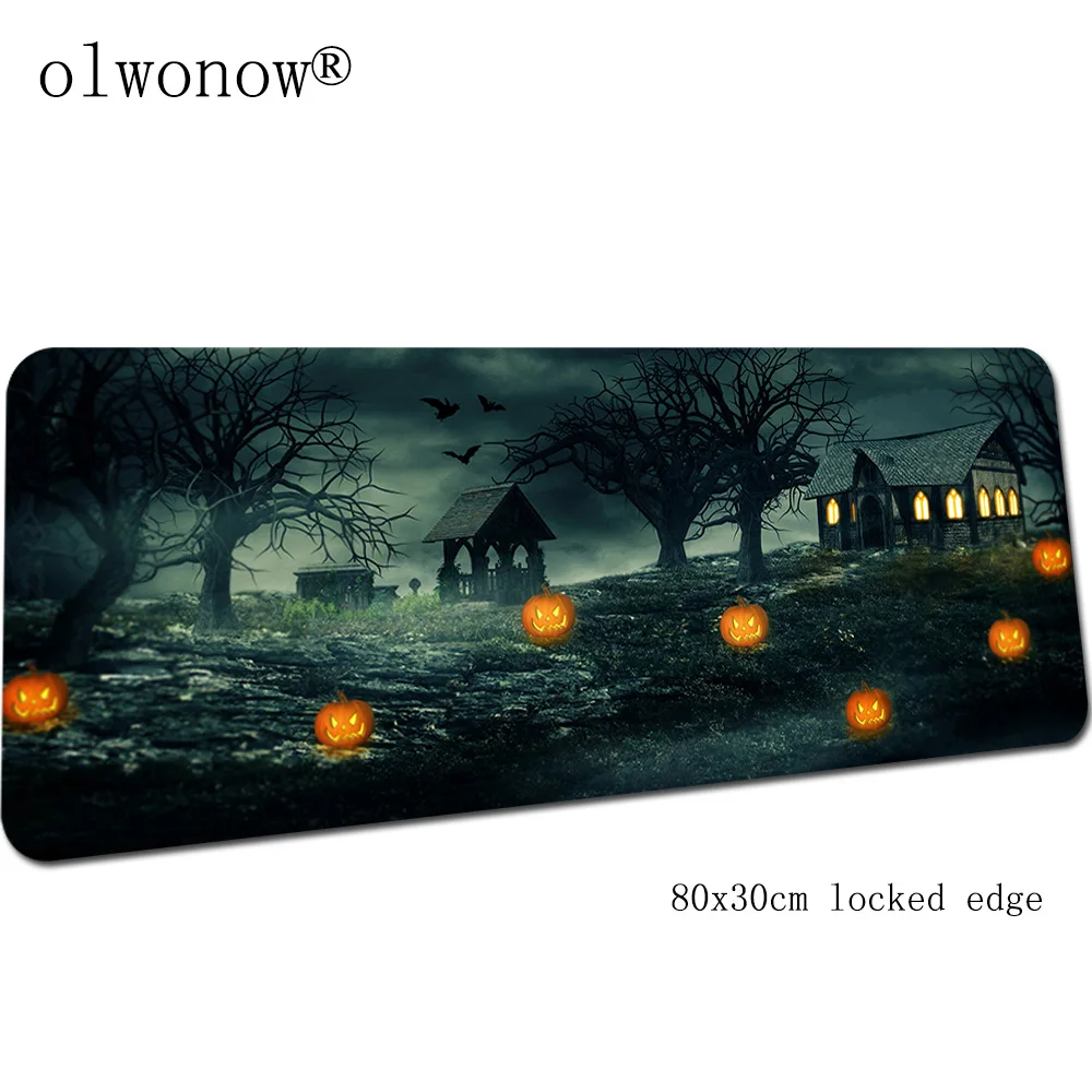 design 9 Хэллоуин Тыква коврик для мыши 80x30 см игровой коврик для мыши большой геймерский коврик esports игровой компьютерный стол padmouse коврики для игровой клавиатуры - Цвет: design 9