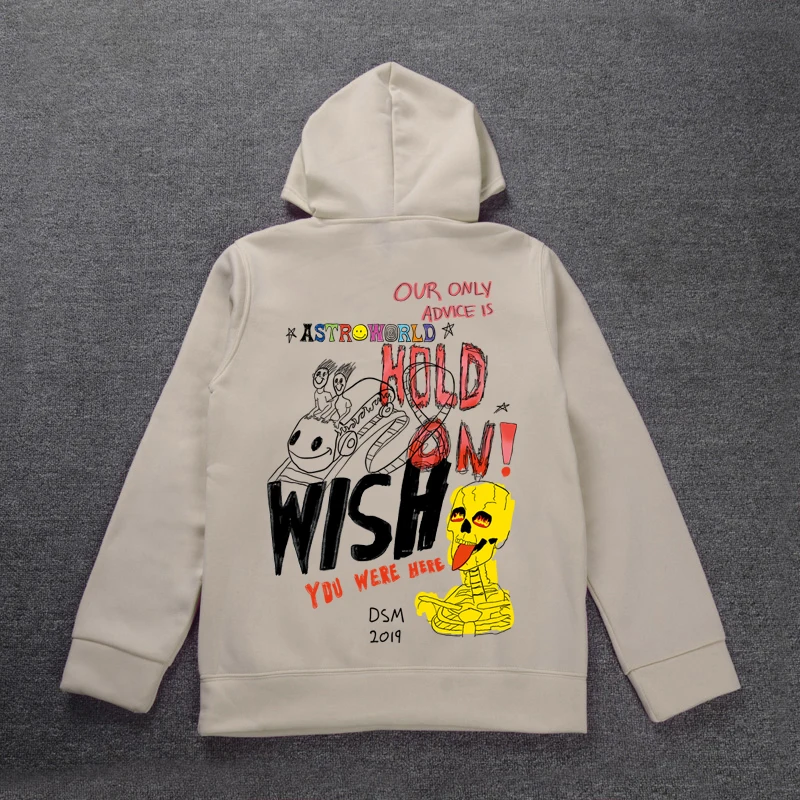 19SS Cactus Travis Scott Astroworld Sicko Tee Hoodie Heren en Dames Hoge kwaliteit Paint Hip Hop Hoodie Nieuw