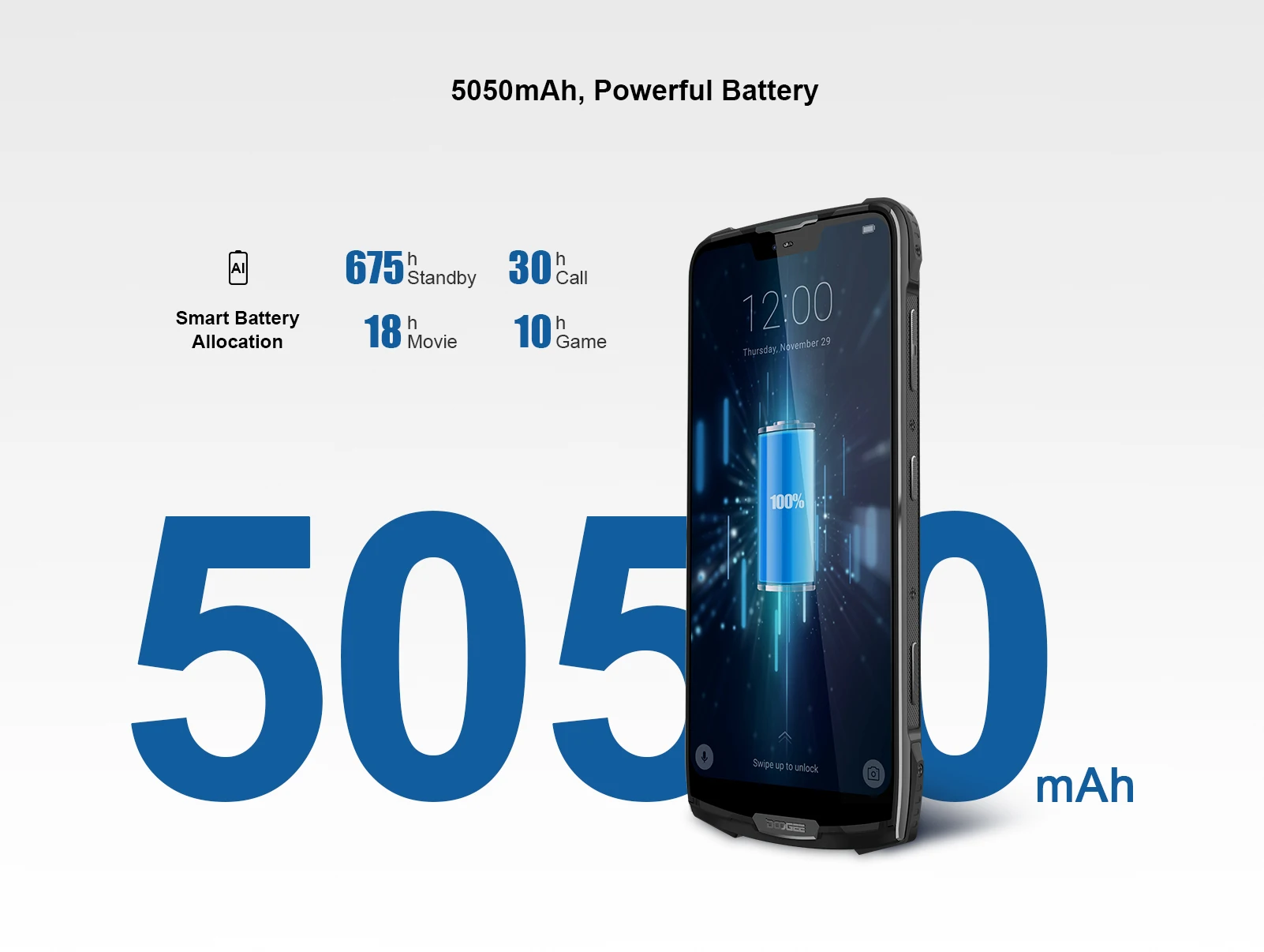 DOOGEE S90 IP68/IP69K прочный мобильный телефон Быстрая зарядка 6,18 ''19:9 экран 5050 мАч Восьмиядерный 6 ГБ 128 ГБ Android 8,1 Поддержка nfc