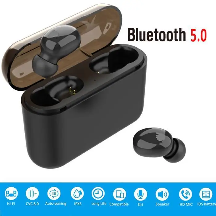 TWS гарнитуры бинауральные стерео беспроводные, небольшие, Bluetooth наушники-вкладыши HD звук микрофон спортивные наушники с зарядным устройством