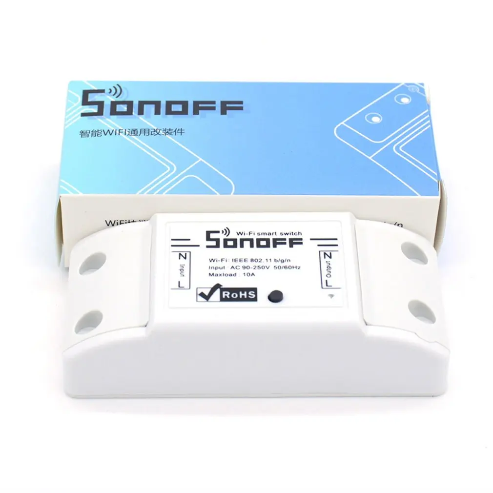 

Itead Sonoff Basic Wifi Switch DIY Wireless Remote Domotica Light Smart Home Automation Relay Module Controller Work with Alexa