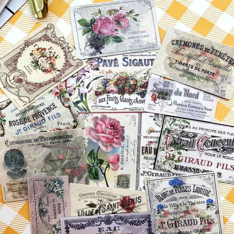 14PCS / bag Vintage Plant Bill Stickers scrapbooking album junk journal project happy planner decoration stickers cartoon stickers decorative stickers self adhesive stickers custom stickers stationery stickers anime stickers paper stickers adhesive stickers decorative labels stickers animal stickers