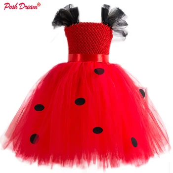 

POSH DREAM Carnival 2019 Adult Ladybug Summer Clothes Lady bug Party Dress Kids Halloween Christmas Party Cosplay Dot Ladybug