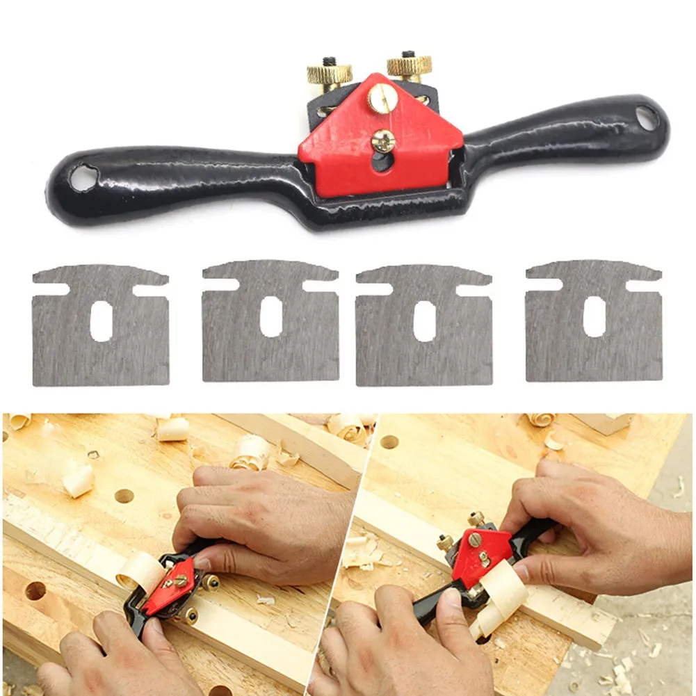 9" Adjustable Woodworking Hand Planer W/4x Blades For Edge Corner Plane