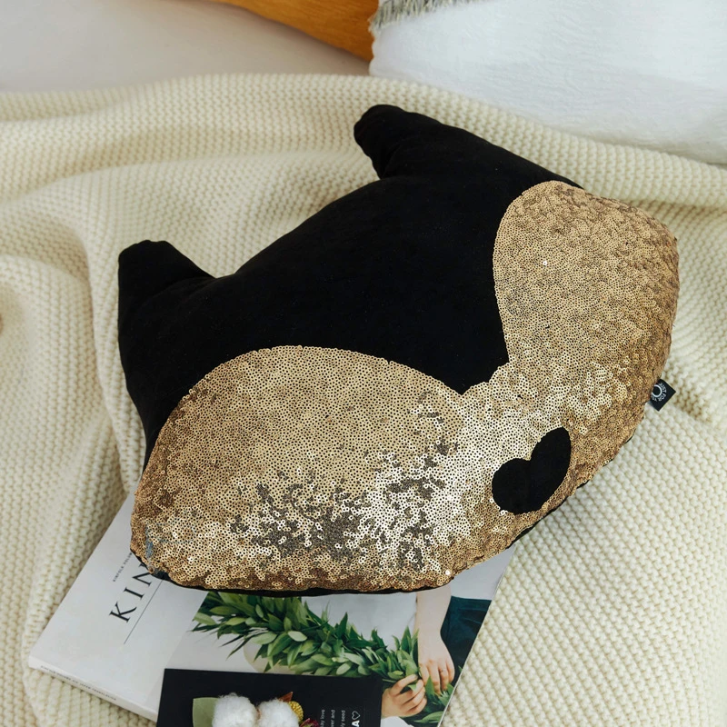 Raccoon Блестки из полиэстера в форме животных кошка кролик мультфильм кукла подушка для Украшения Дивана детская прикроватная декоративная подушка - Цвет: Raccoon
