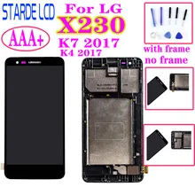 Bloc écran tactile LCD, avec ou sans cadre, pour LG K4 2017 X230 K7 2017 X230=