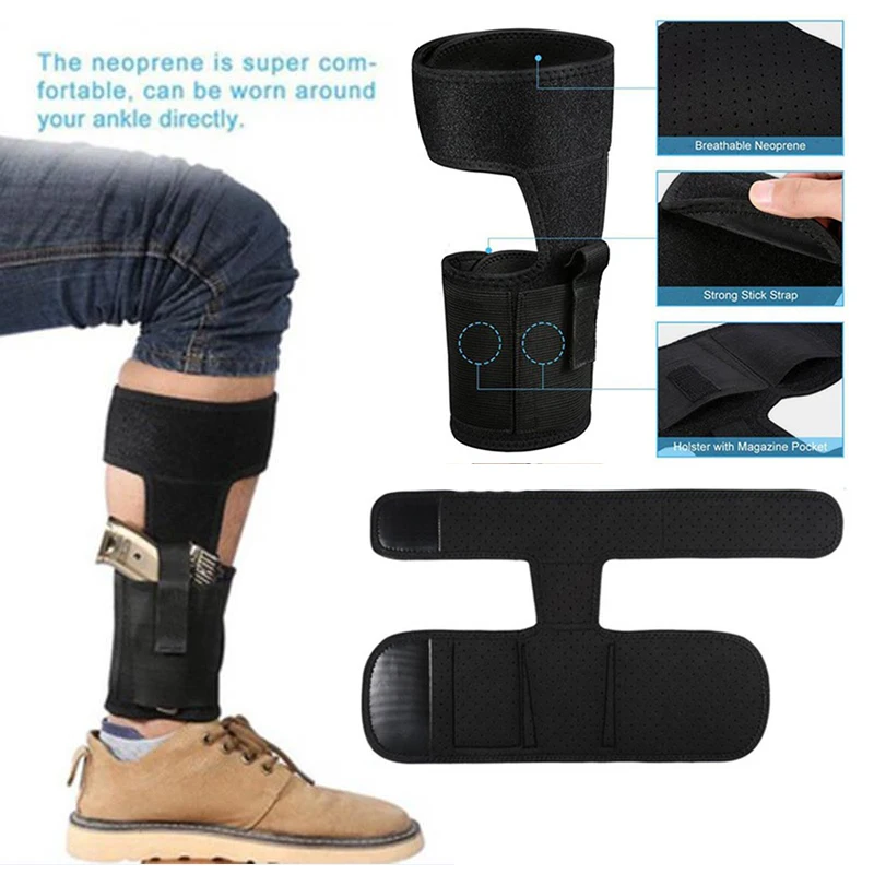 Tactical Adjustable Concealed Calf Wrap-Around Leg Holster For Pistol Holder