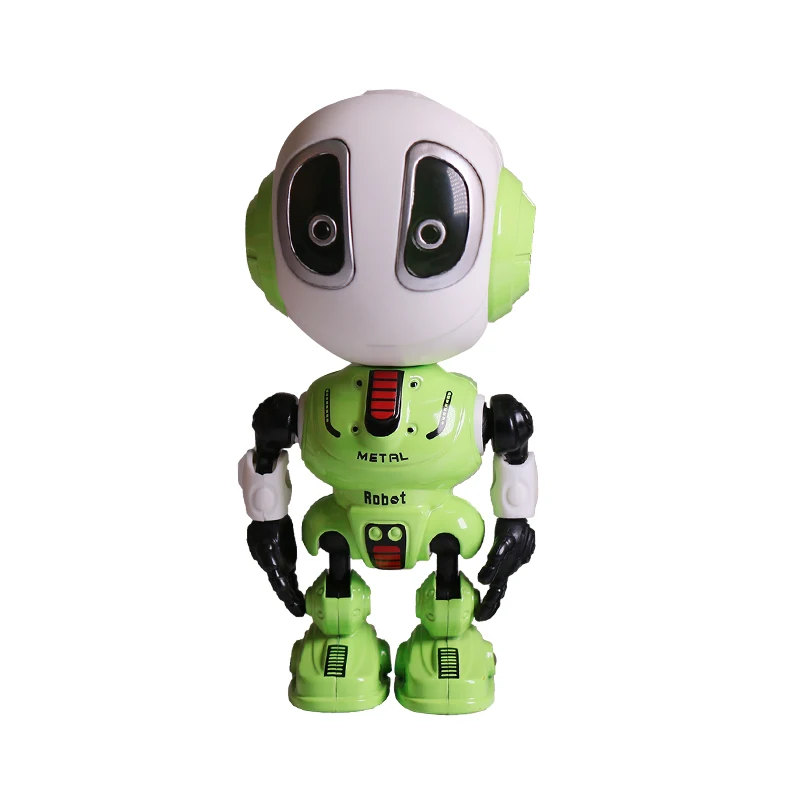 Умный говорящий робот игрушечная голова сенсорный звук и легкий сплав робот DIY электронная фигурка игрушки для детей подарок - Цвет: Зеленый