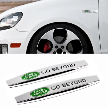 

1 Pair Chrome Stickers for Land Rover Range Rover Evoque Velar Discovery Freelander 2 3 4 Sport Go Beyond Alloy Auto Decoration